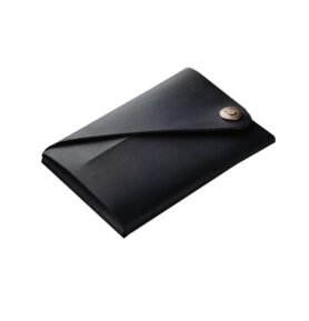 Crazy Horse Craft Minimalistická kožená peněženka carbon black