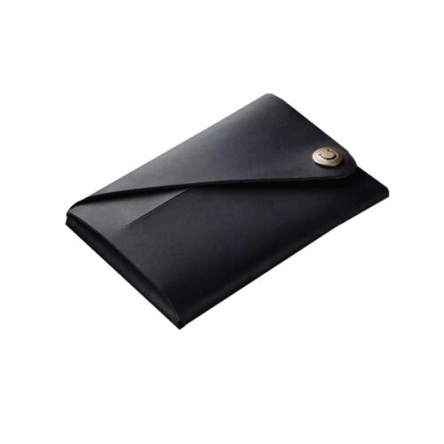 Crazy Horse Craft Minimalistická kožená peněženka carbon black