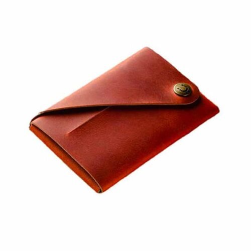 Crazy Horse Craft Minimalistická kožená peněženka red
