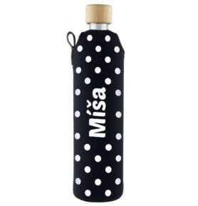 Drink it Skleněná láhev s neoprénovým obalem Míša 500ml