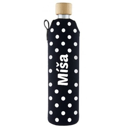 Drink it Skleněná láhev s neoprénovým obalem Míša 500ml