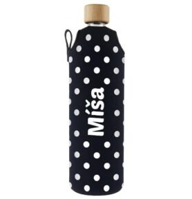 Drink it Skleněná láhev s neoprénovým obalem Míša 700ml