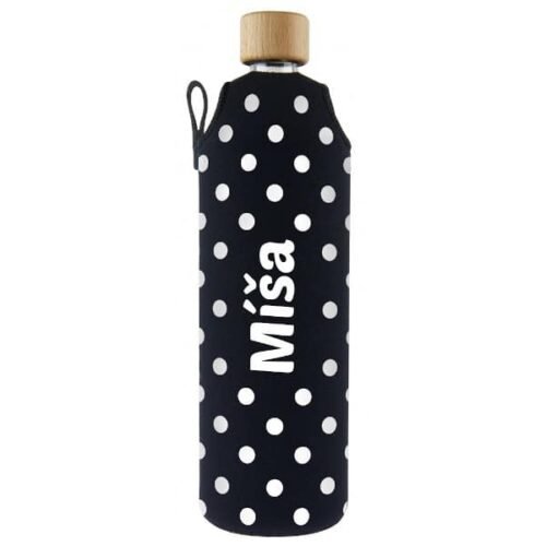 Drink it Skleněná láhev s neoprénovým obalem Míša 700ml