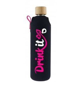 Drink it Skleněná láhev s neoprénovým obalem Neonka 300ml