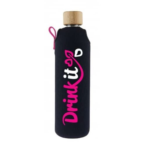 Drink it Skleněná láhev s neoprénovým obalem Neonka 300ml