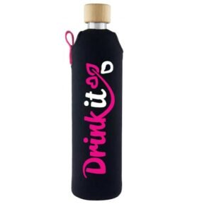 Drink it Skleněná láhev s neoprénovým obalem Neonka 500ml