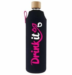 Drink it Skleněná láhev s neoprénovým obalem Neonka 700ml