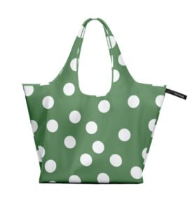 Notabag Skládací nákupní taška Tote Olive Dots