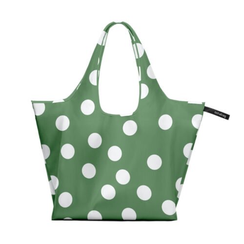 Notabag Skládací nákupní taška Tote Olive Dots