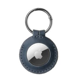 Fixed Kožené pouzdro pro Apple AirTag modré