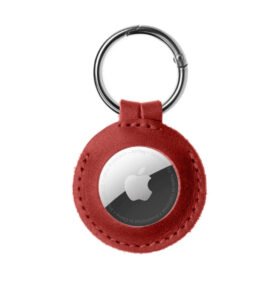 Fixed Kožené pouzdro pro Apple AirTag červené
