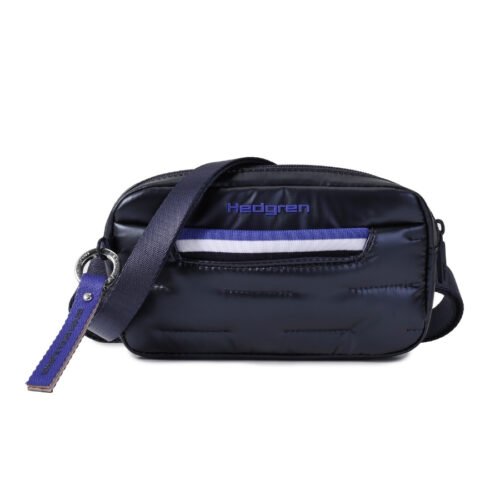 Hedgren Prošívaná crossbody ledvinka Cocoon Snug Peacoat Blue 1l