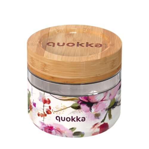 Quokka Skleněná dóza na jídlo Deli 500ml flowers