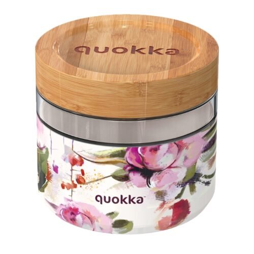 Quokka Skleněná dóza na jídlo Deli 820ml flowers