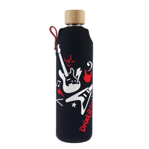 Drink it Skleněná láhev s neoprénovým obalem Rocker 300ml