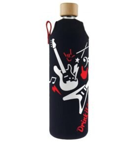 Drink it Skleněná láhev s neoprénovým obalem Rocker 700ml