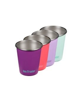 Klean Kanteen Sada dětských nerezových pohárků 4 x 296 ml Butterflies
