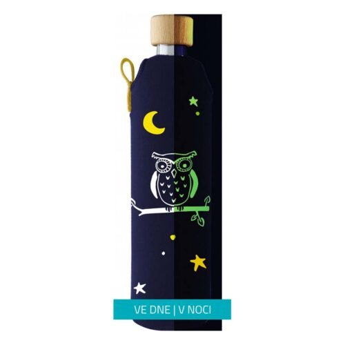 Drinkit svítící skleněné láhve SOVA na pití 300ml