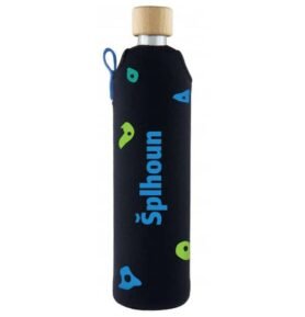 Drink it Skleněná láhev s neoprénovým obalem vlastní popis Horolezec 500ml