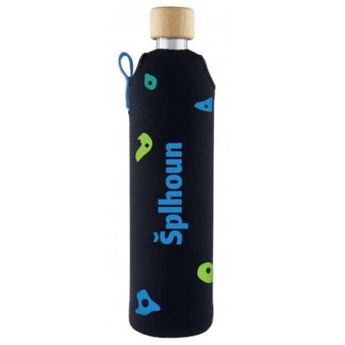 Drink it Skleněná láhev s neoprénovým obalem vlastní popis Horolezec 500ml