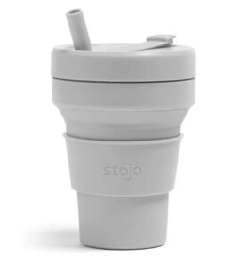 Stojo Skládací kelímek s brčkem Biggie 470ml Cashmere