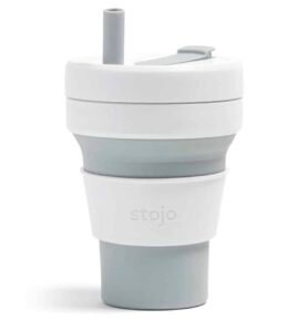 Stojo Skládací kelímek s brčkem Biggie 470ml Dove