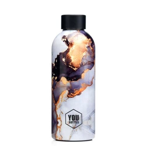 Termoláhev na pití Dual Design You Bottles Gold Marble 500 ml