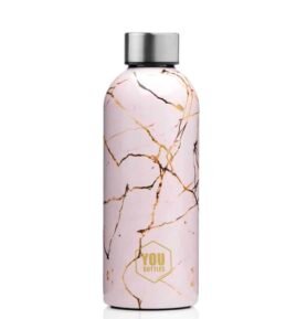 Termoláhev na pití Dual Design You Bottles Pink Marble 500 ml