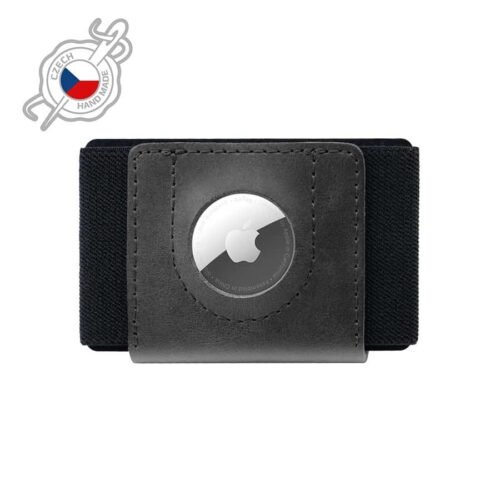 Fixed Smile Tiny kožená pěněženka airtag černá