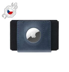 Fixed Smile Tiny kožená pěněženka airtag modrá