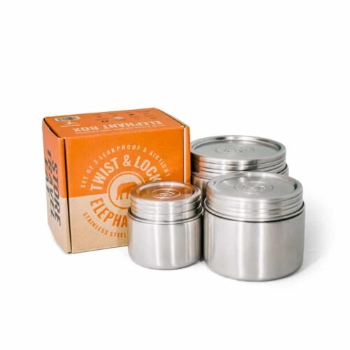 Elephantbox Těsnící plechovky s víčkem Trio 200, 500 a 700ml