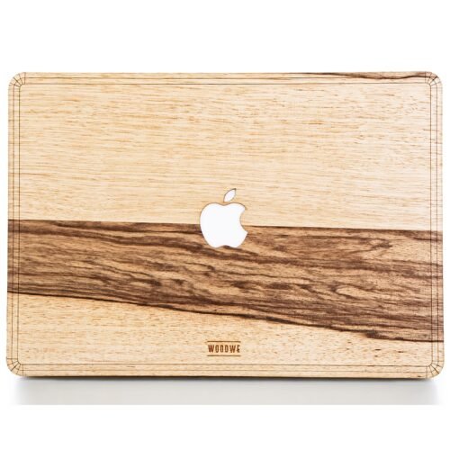 WoodWe Horní a spodní krycí fólie z pravého dřeva Mandlovník pro Macbook Pro 13" s Thunderbolt