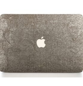 WoodWe Horní krycí fólie z pravého kamene Stříbrný kámen pro Macbook Pro 14"