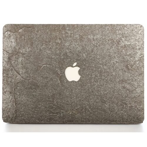 WoodWe Horní krycí fólie z pravého kamene Stříbrný kámen pro Macbook Pro 16" s Touch ID