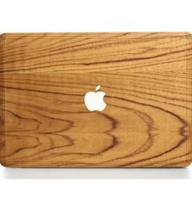 WoodWe Horní a spodní krycí fólie z pravého dřeva Teak pro Macbook Pro 13" Retina