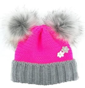 Dětská čepice VoXX ASCONA magenta/šedá uni