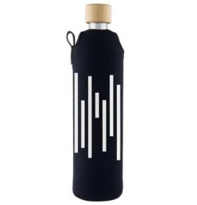 Drink it Skleněná láhev s neoprénovým obalem Barcode 500ml