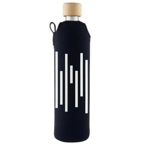 Drink it Skleněná láhev s neoprénovým obalem Barcode 500ml