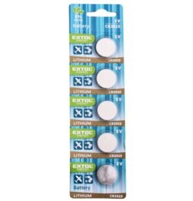 Baterie alkalická, 1 ks, 3V D (CR2025), Extol 42054