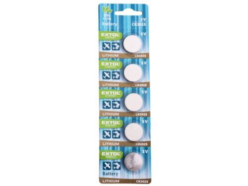 Baterie alkalická, 1 ks, 3V D (CR2025), Extol 42054