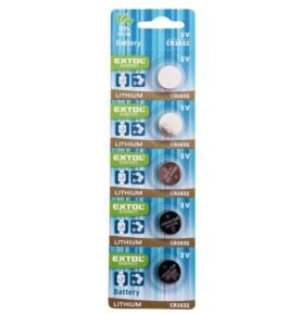Baterie alkalická, 1 ks, 3V D (CR1632), Extol 42052