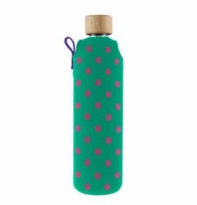Drink it Skleněná láhev s neoprénovým obalem Bublinka 300ml