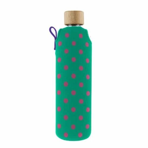 Drink it Skleněná láhev s neoprénovým obalem Bublinka 300ml