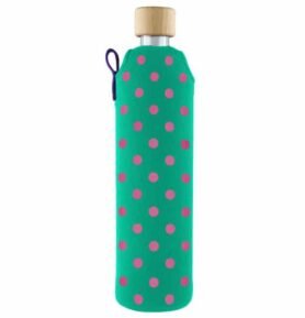 Drink it Skleněná láhev s neoprénovým obalem Bublinka 500ml