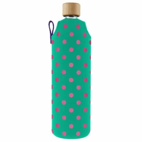 Drink it Skleněná láhev s neoprénovým obalem Bublinka 700ml