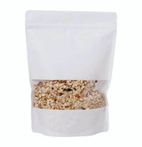 Doypack sáček 250*340 mm, 3000 ml, bílý s okénkem, 100 ks