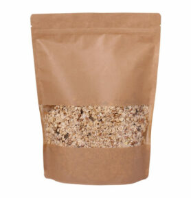 Doypack sáček 250*340 mm, 3000 ml, s menším okénkem, papírový, 100 ks