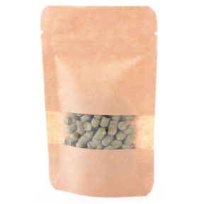 Doypack sáček 130*225 mm, 500 ml, s menším okénkem, papírový, 100 ks