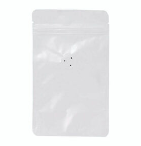 Doypack sáček s ventilem 110*185 mm, 75 g, bílý mat, 10 ks