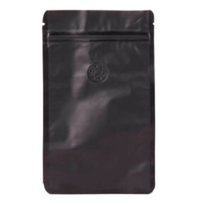 Doypack sáček s ventilem 110*185 mm, 75 g, černý mat, 10 ks